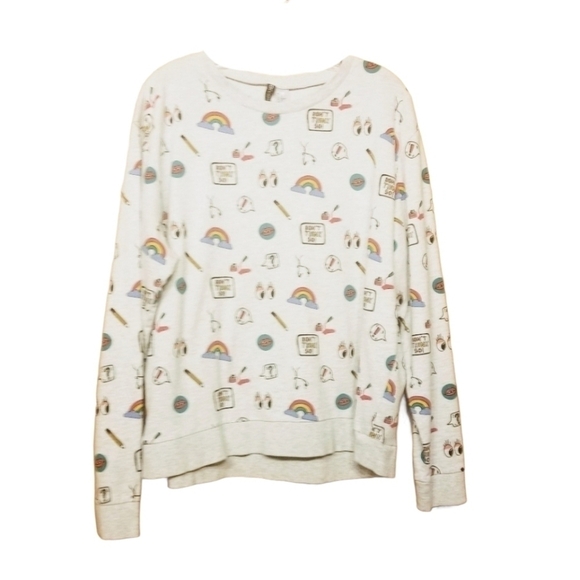 Divided | Women's White Graphic Crewneck Sweatshirt (Size XL) - Picture 1 of 8